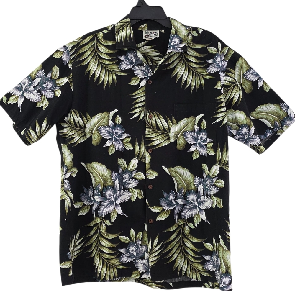Aloha Republic Casual Button Down Short Sleeve Shirt Size XL